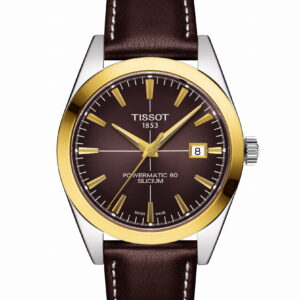 Tissot Gentleman Powermatic 80 Silicium Solid 18k Gold Bezel 40 mm