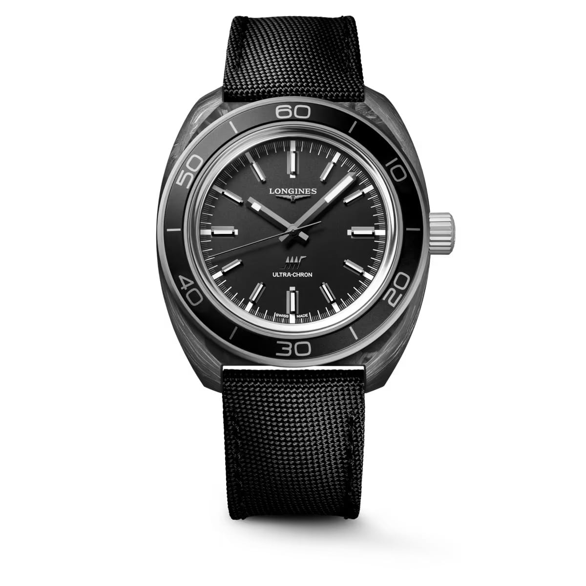 Longines Ultra‑Chron Carbon 43 mm